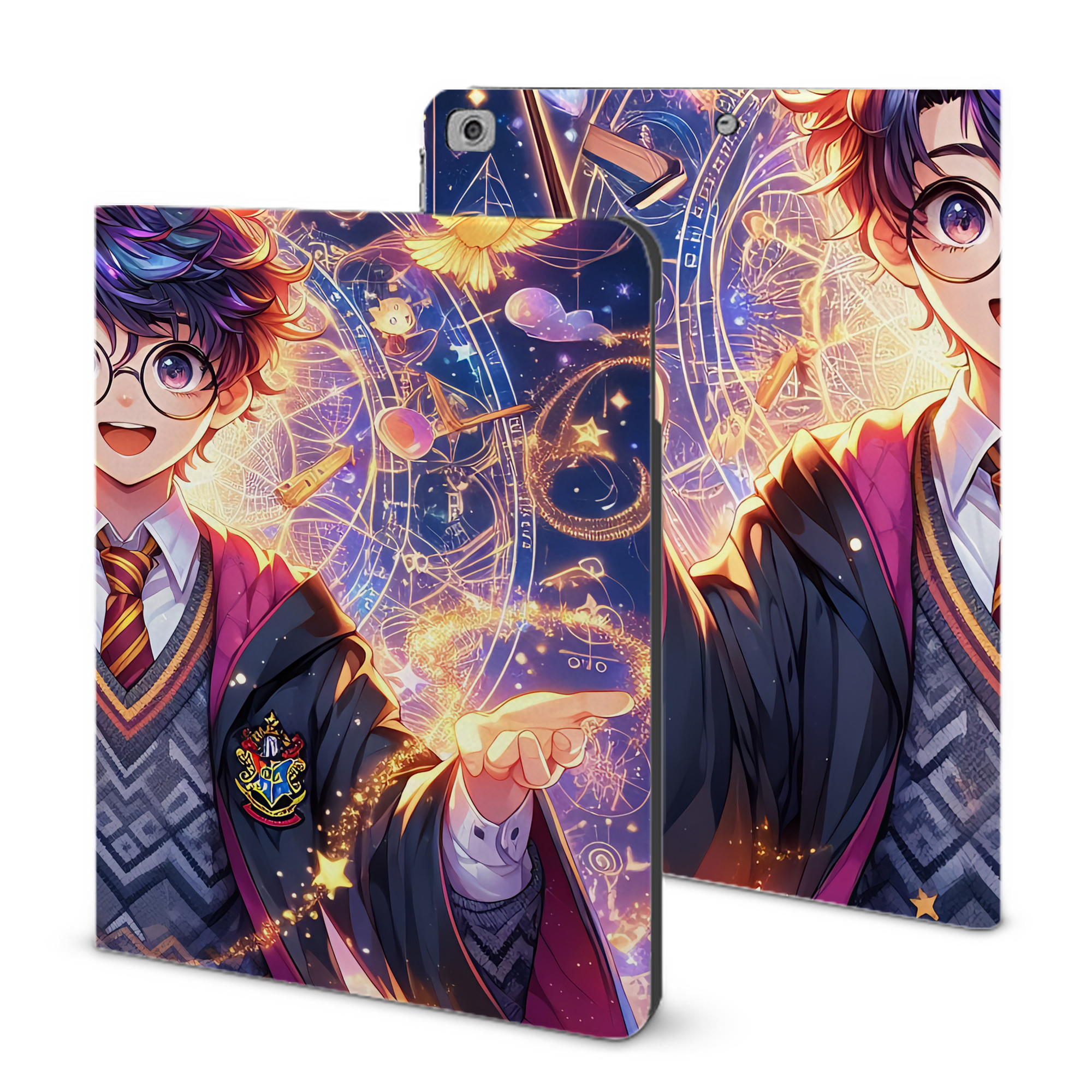 （画像用） Harry Potter ハリー・ポッターシリーズ IPad ケース ブック型 PUレザー TPU 耐衝撃 軽量 薄型 ペン収納なし 全面保護 IPad 各モデル対応